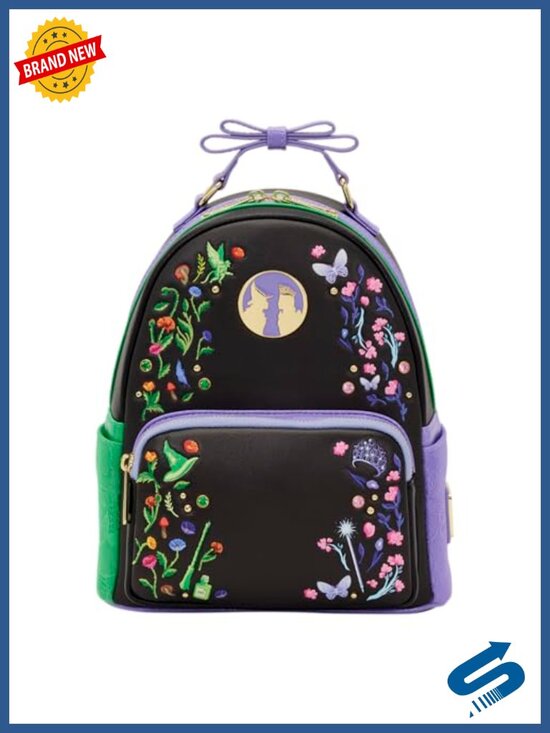 Faux Leather and Lace Trim Mini Backpack with 3D Bow main image 4